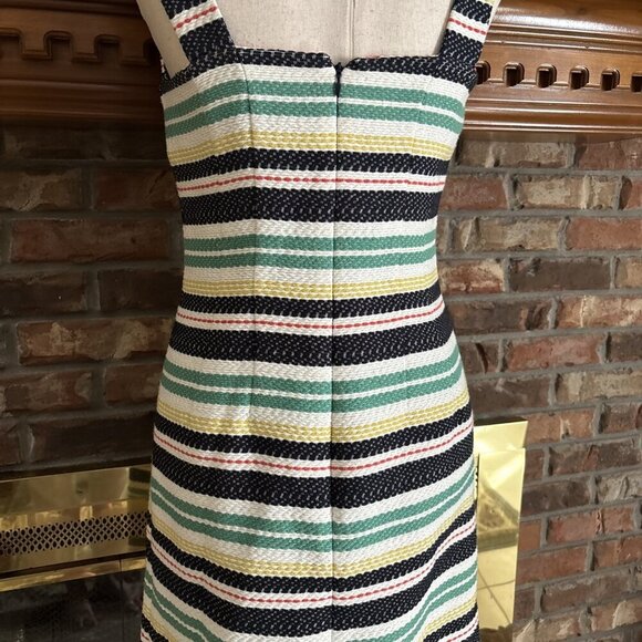 Brooks Brothers Heavy Striped Sleeveless Dress Size 4 Lined - Picture 4 of 8